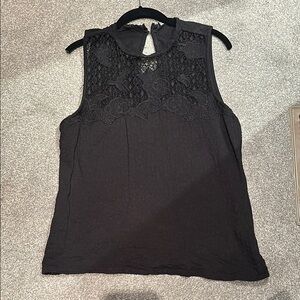 Elegant Black Lace Women's Top